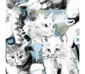 Bio Baumwolle Lillestoff - Graffitti Cat